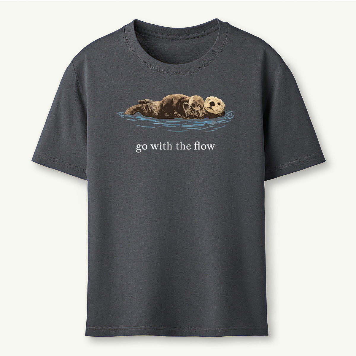 Go With The Flow Sea Otter Wildlife Nature T-Shirt