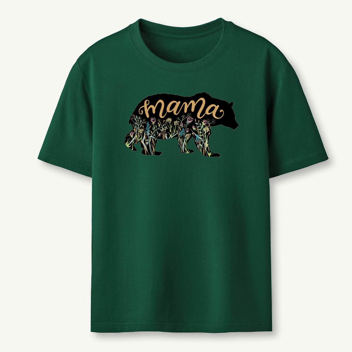 Mama Bear with Wildflowers T-Shirt