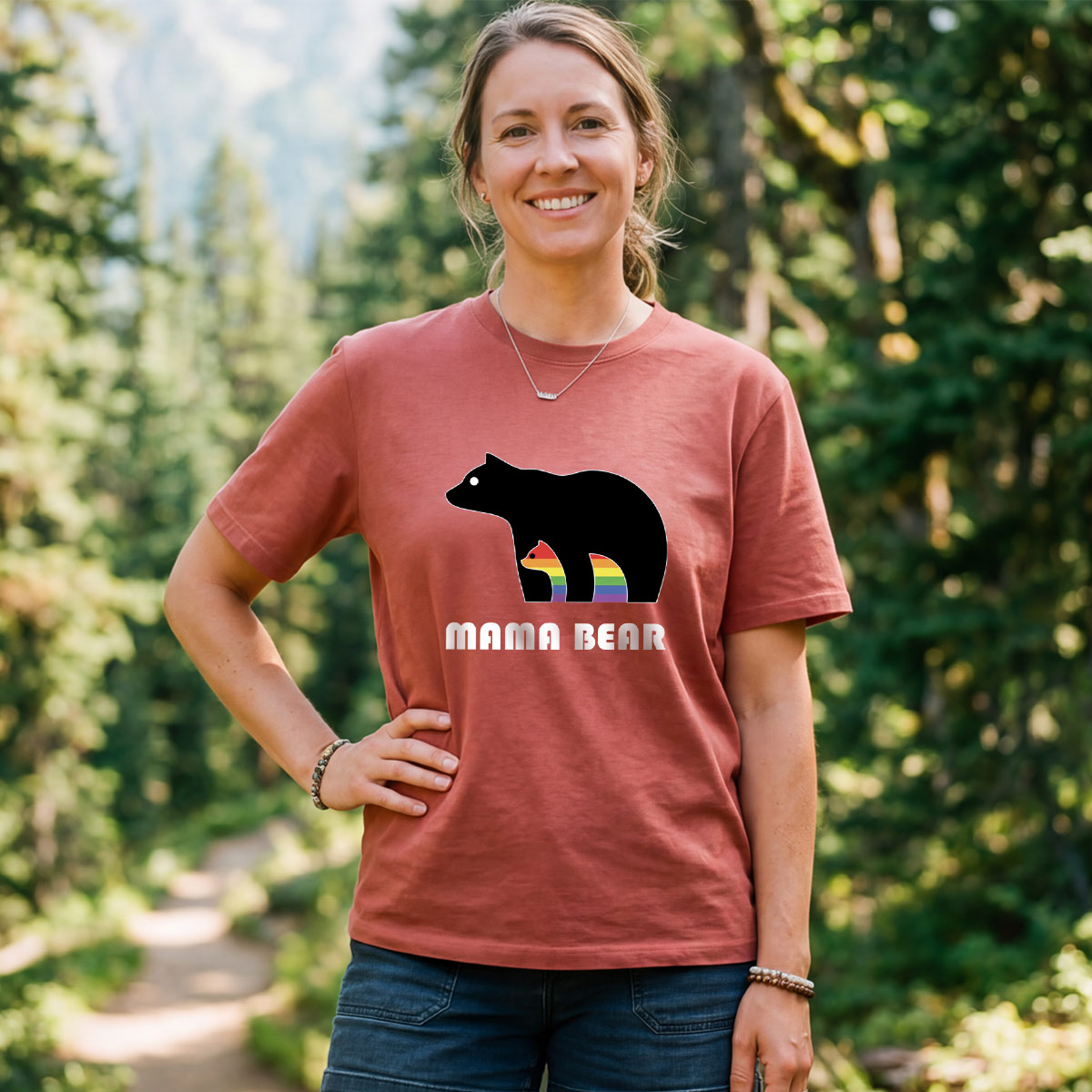 Mama Bear Rainbow T-Shirt