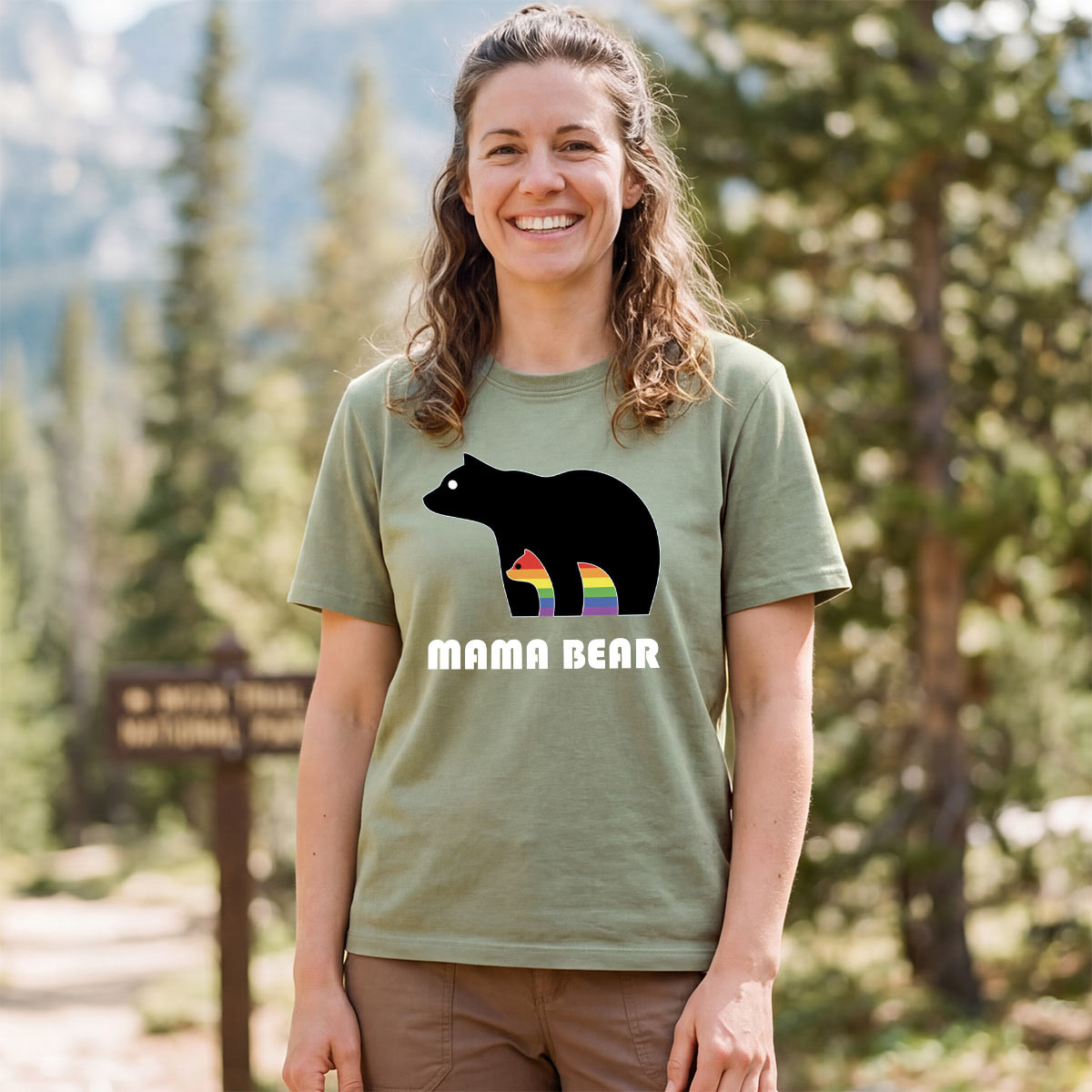 Mama Bear Rainbow T-Shirt