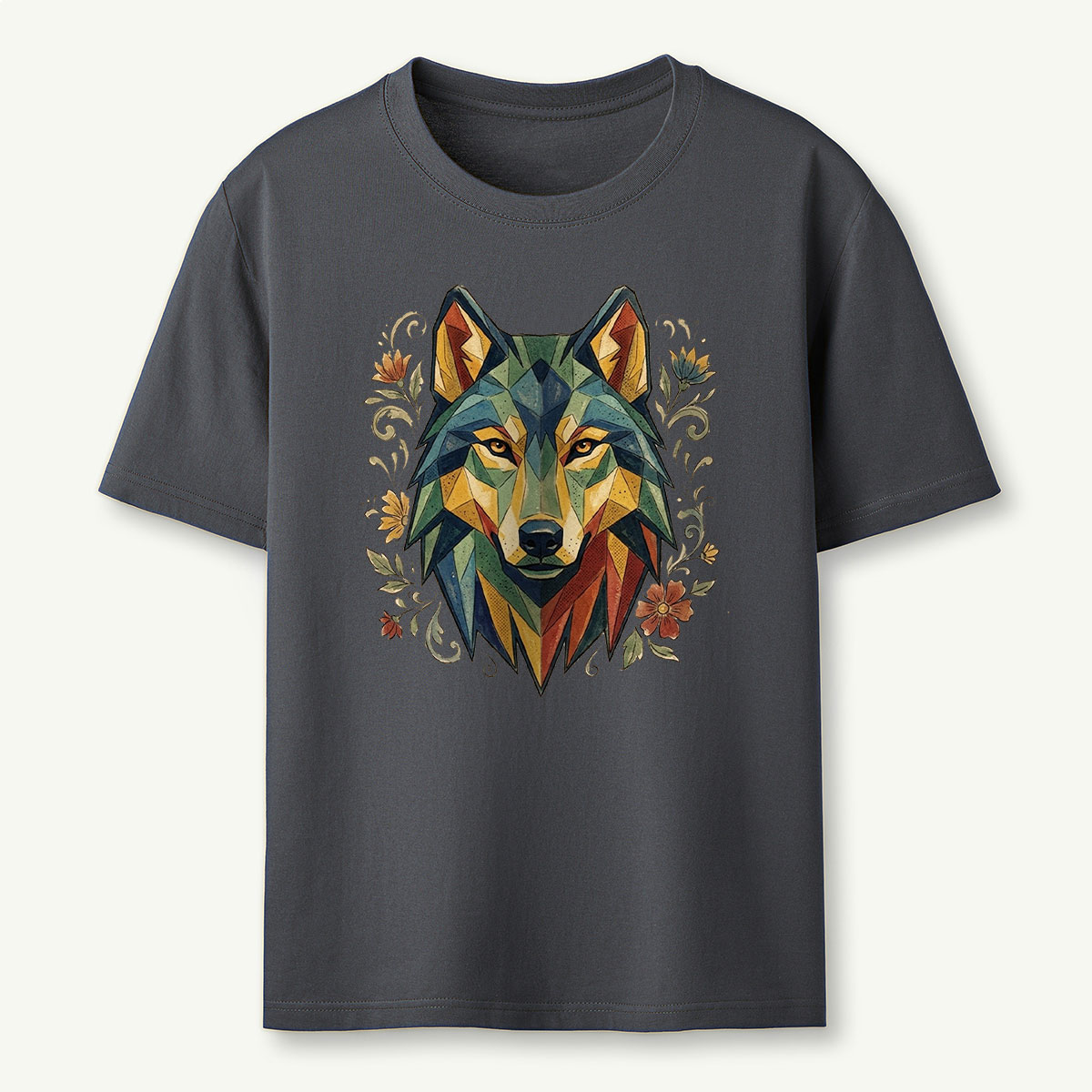 Abstract Geometric Wolf T-Shirt