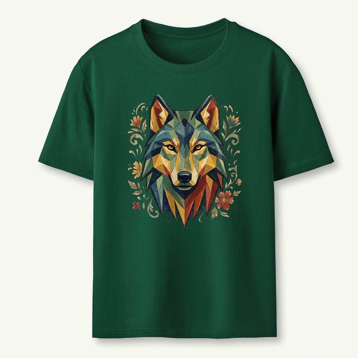 Abstract Geometric Wolf T-Shirt