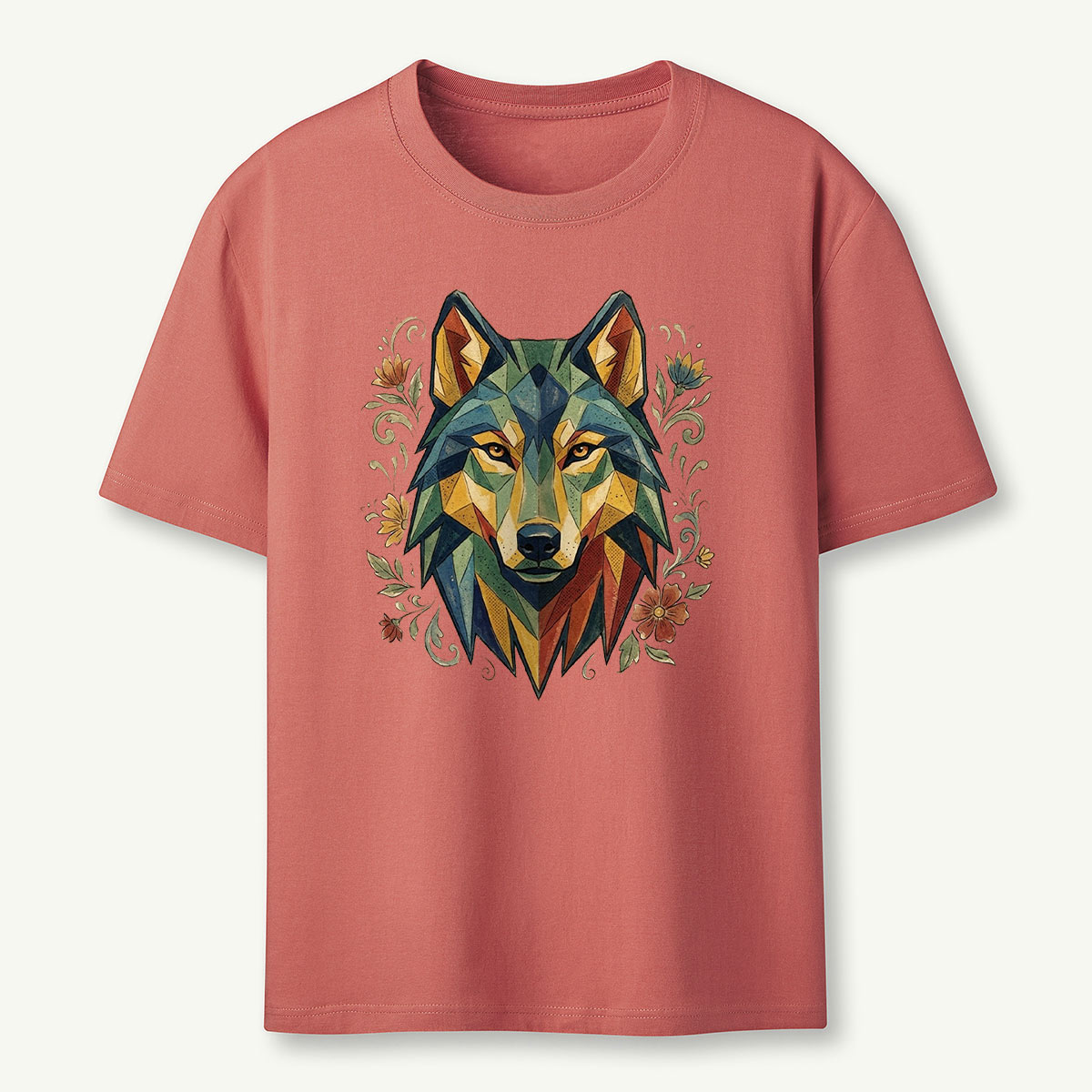 Abstract Geometric Wolf T-Shirt