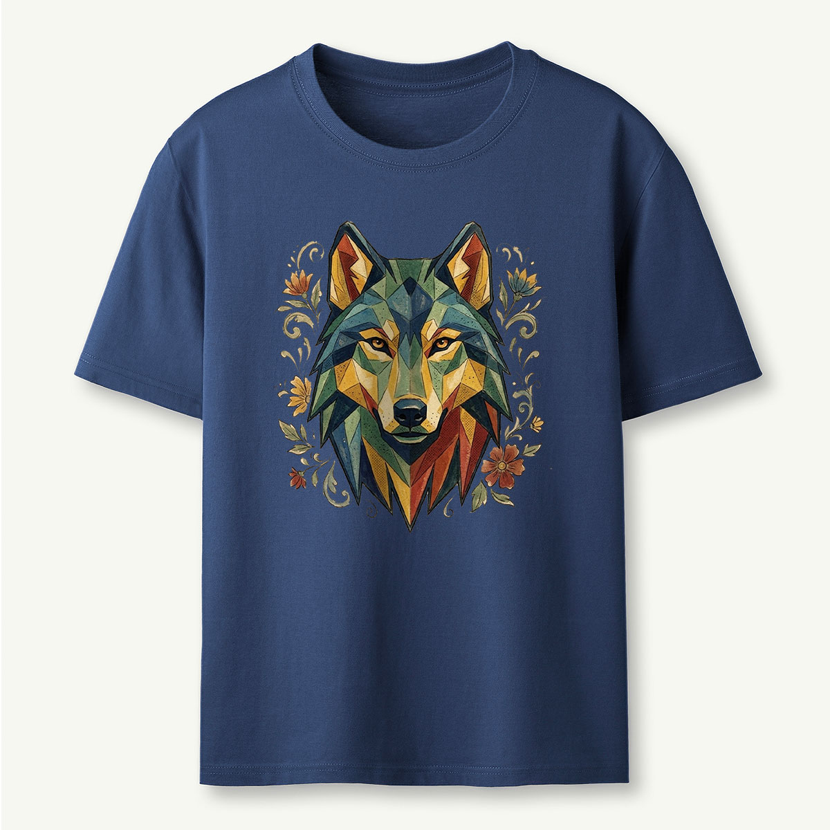 Abstract Geometric Wolf T-Shirt