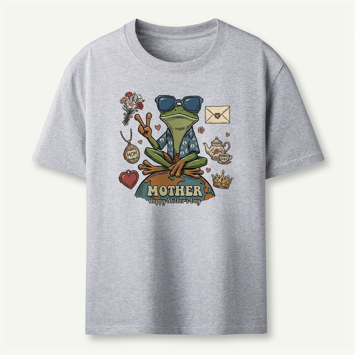 Peace Love Mom Frog T-Shirt