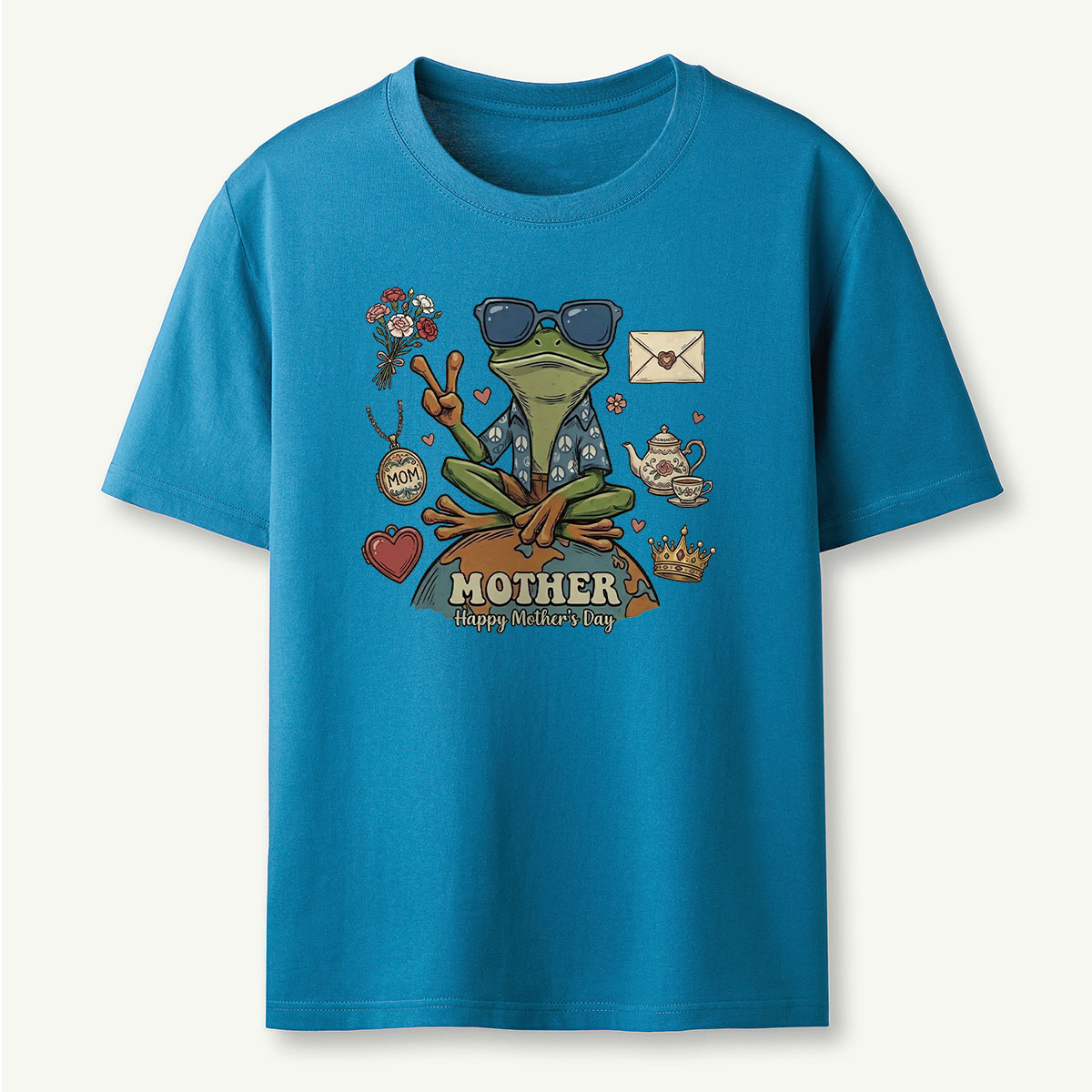 Peace Love Mom Frog T-Shirt