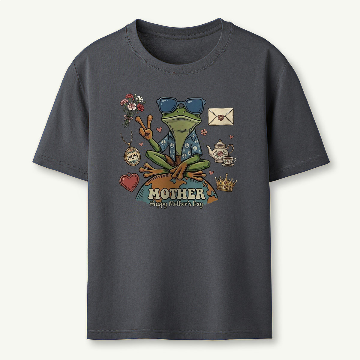 Peace Love Mom Frog T-Shirt