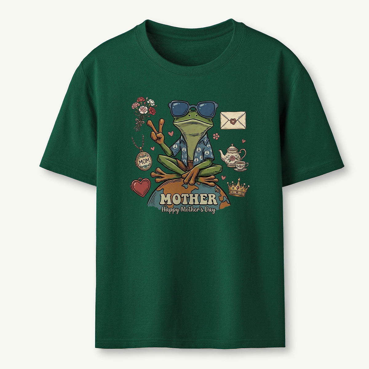 Peace Love Mom Frog T-Shirt