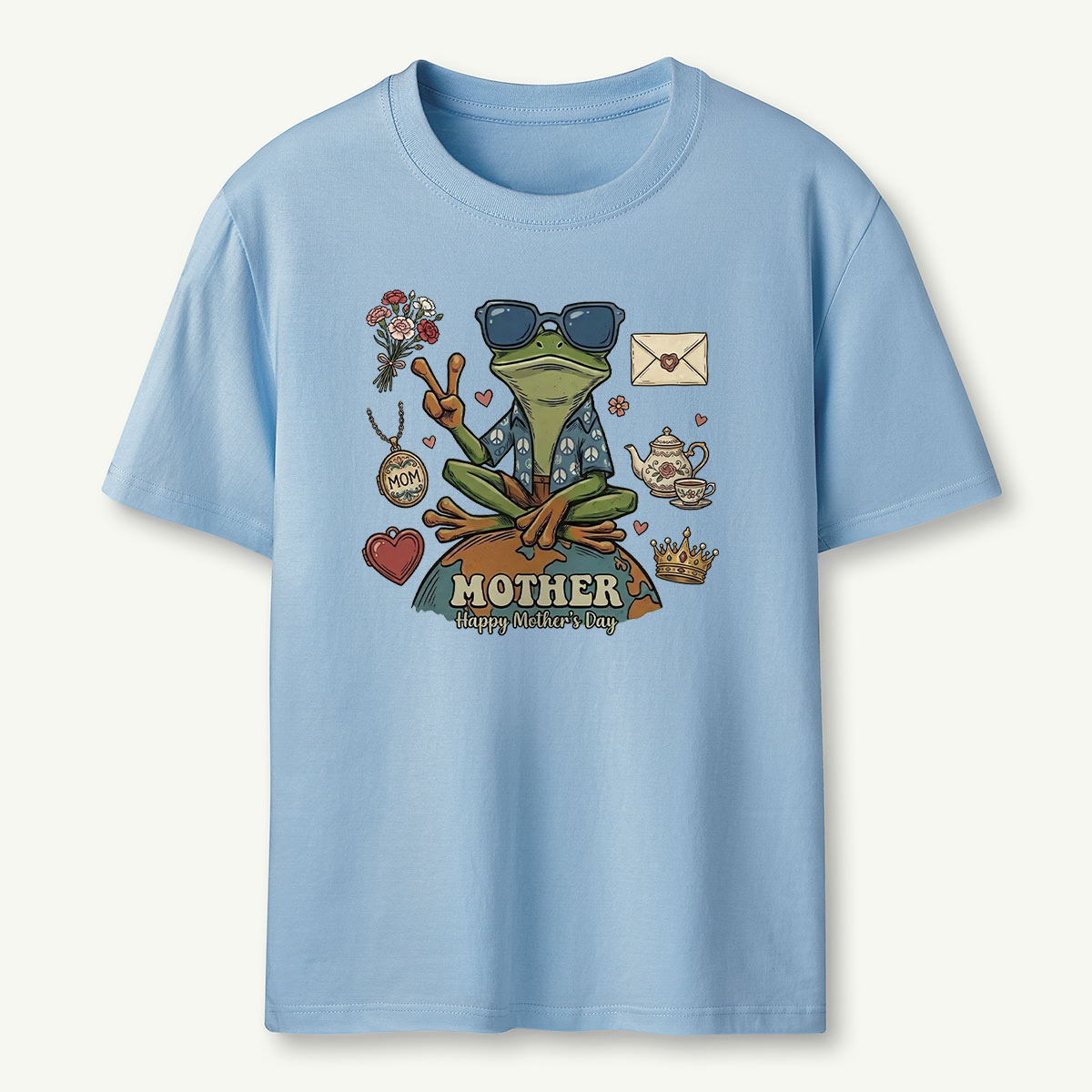Peace Love Mom Frog T-Shirt