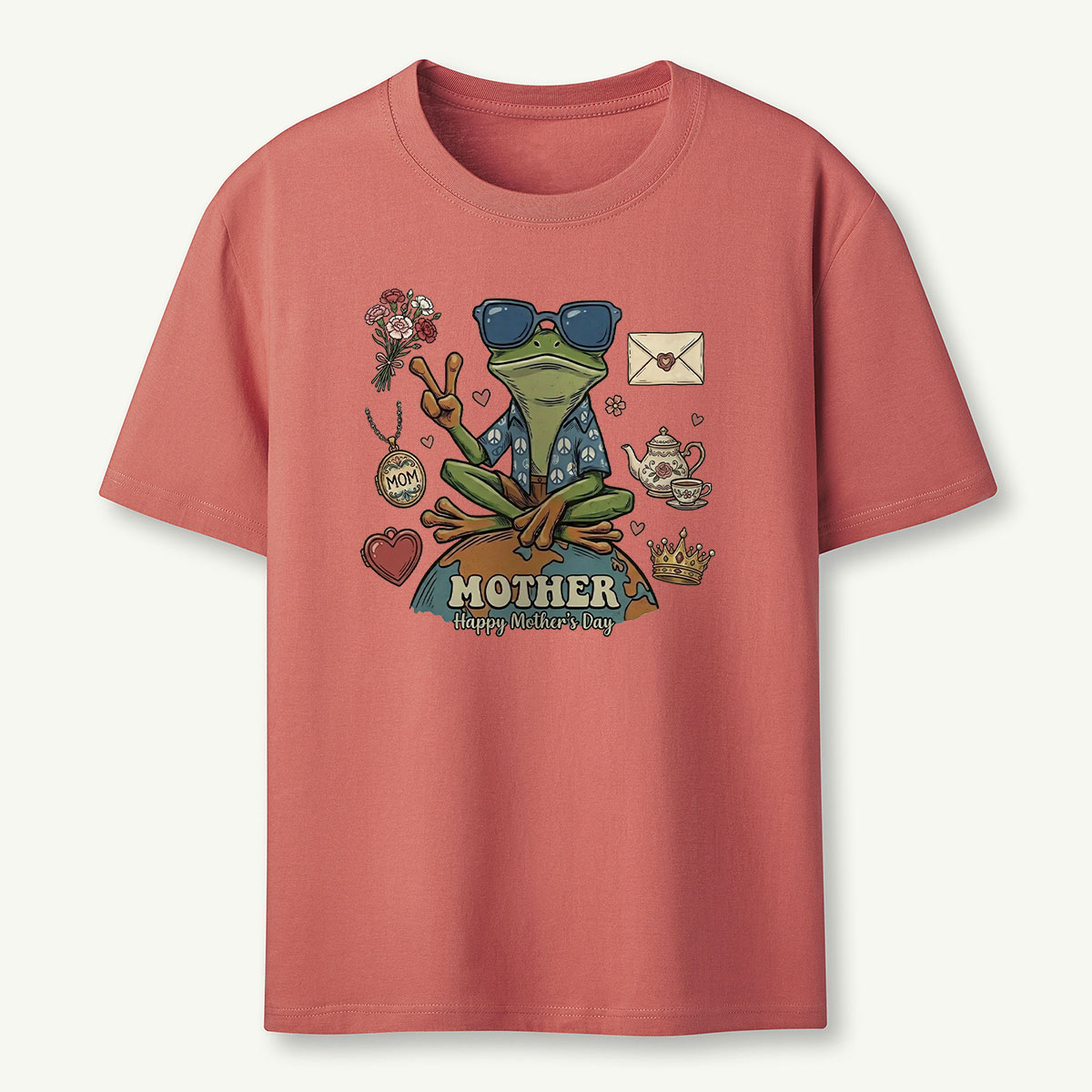 Peace Love Mom Frog T-Shirt