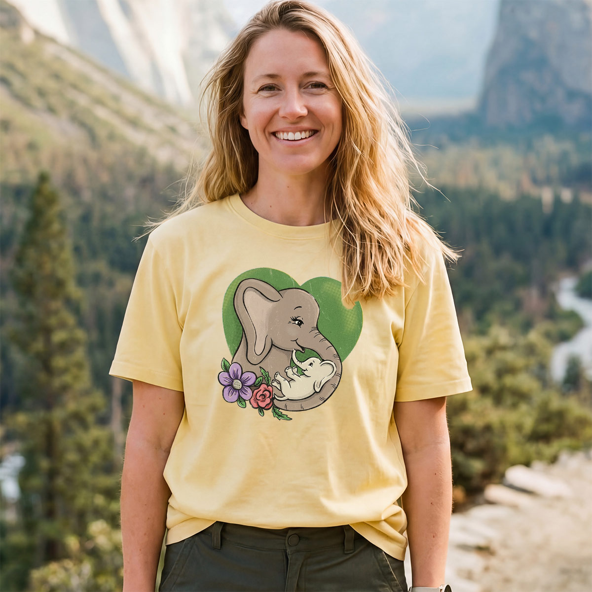 Love Elephant Mama T-Shirt