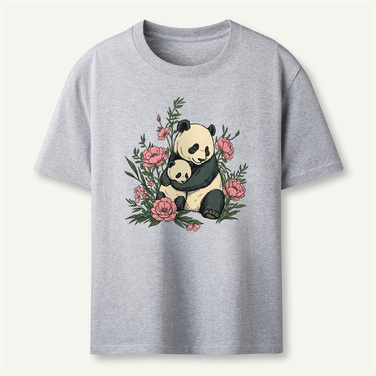 Panda Mama Flower T-Shirt