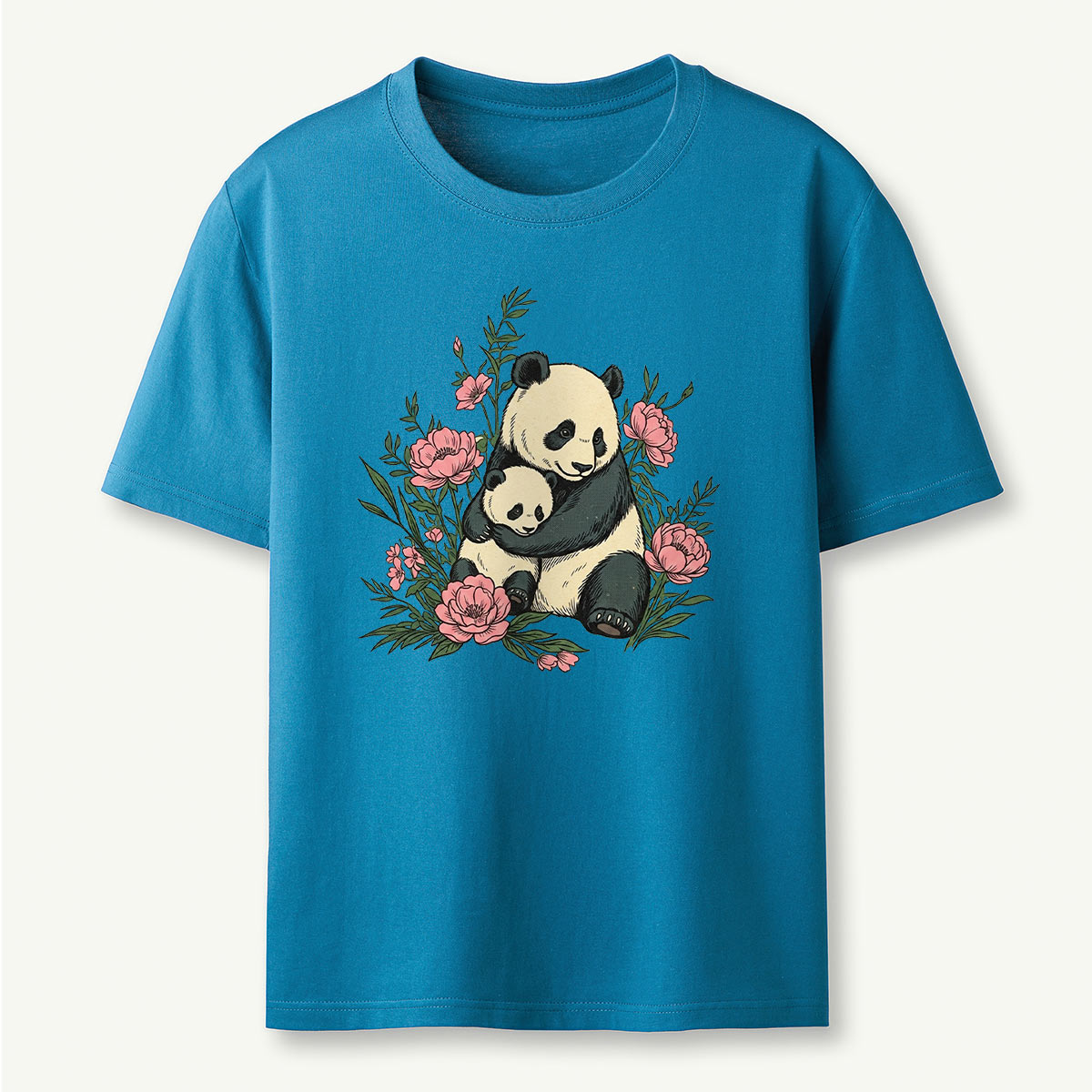 Panda Mama Flower T-Shirt