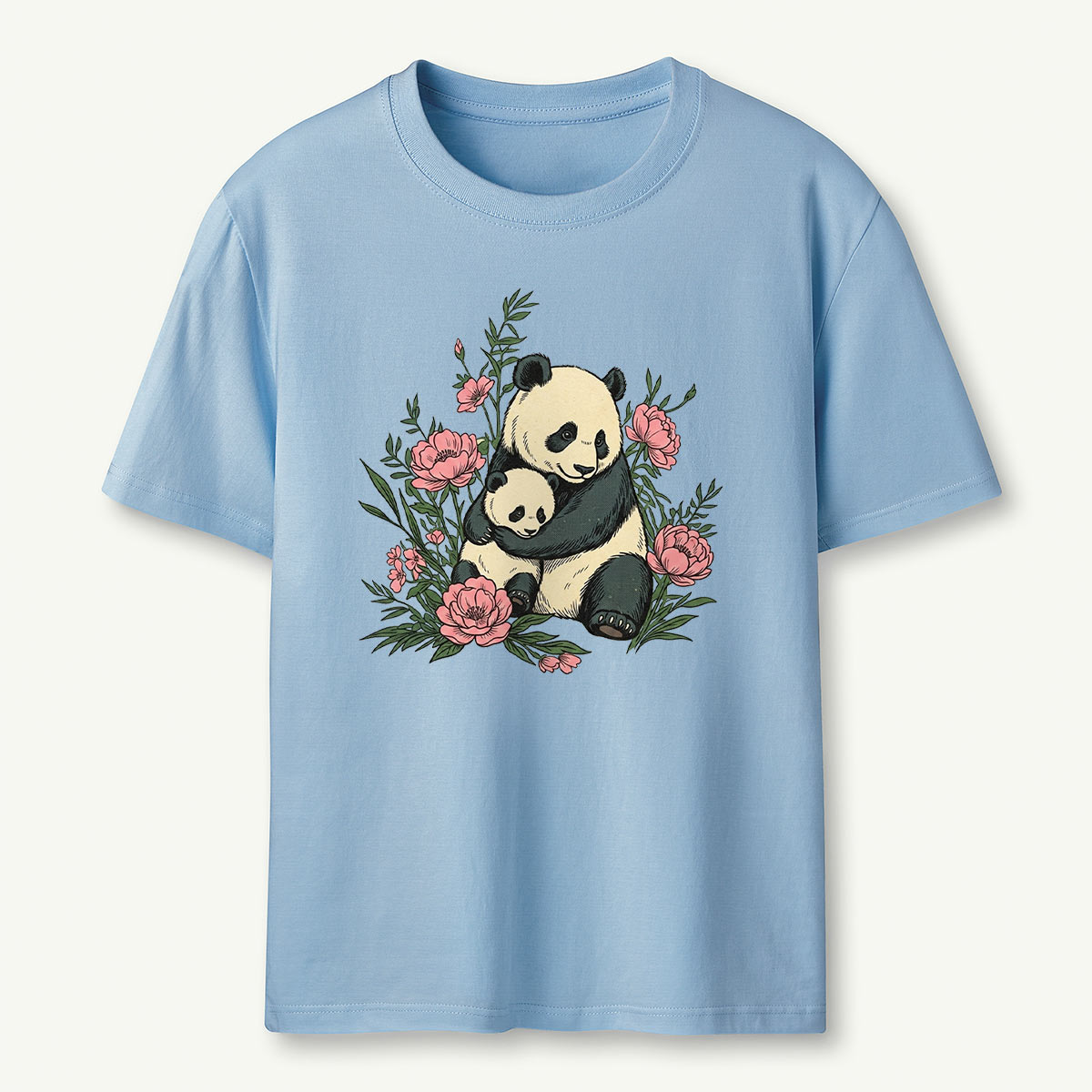 Panda Mama Flower T-Shirt