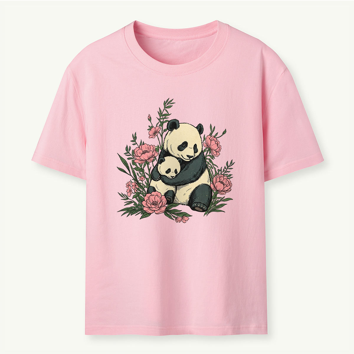 Panda Mama Flower T-Shirt