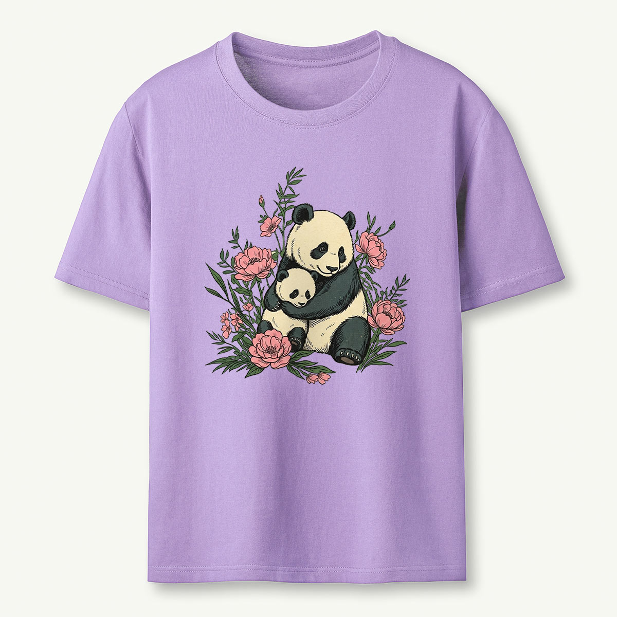 Panda Mama Flower T-Shirt