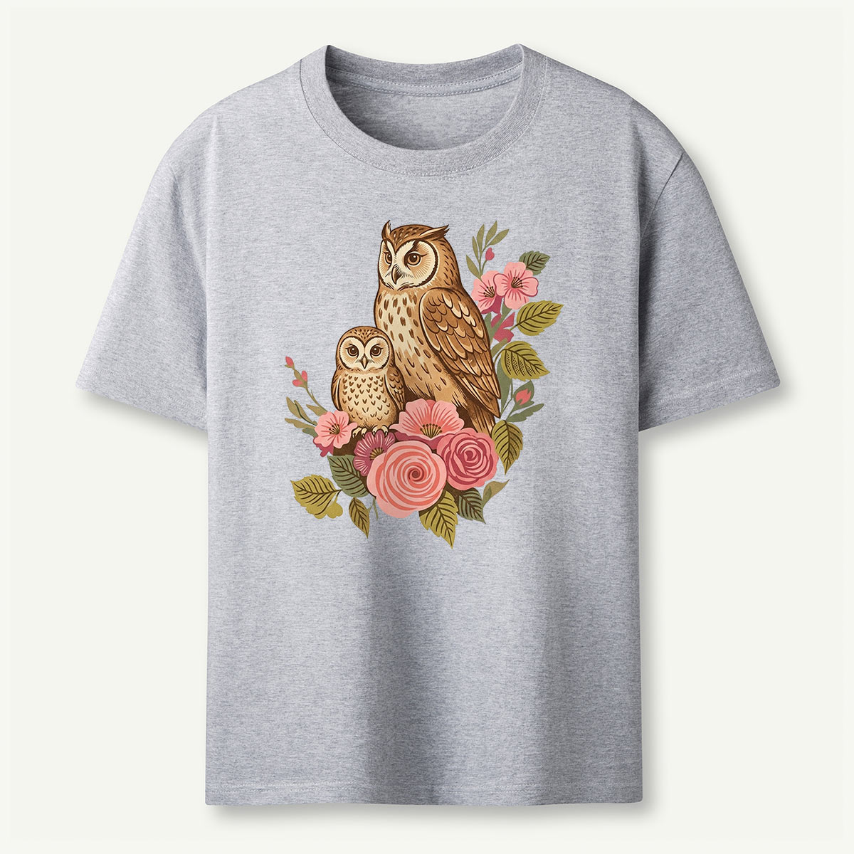 Owls Mama Flower T-Shirt