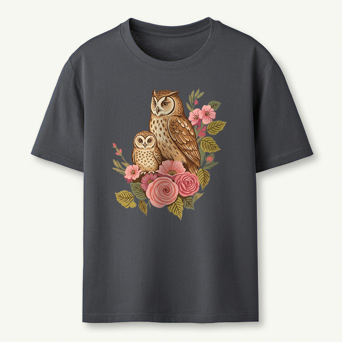 Owls Mama Flower T-Shirt