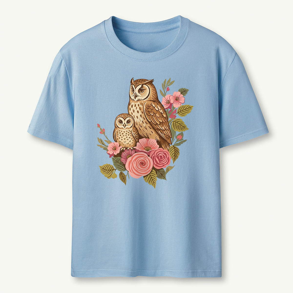 Owls Mama Flower T-Shirt