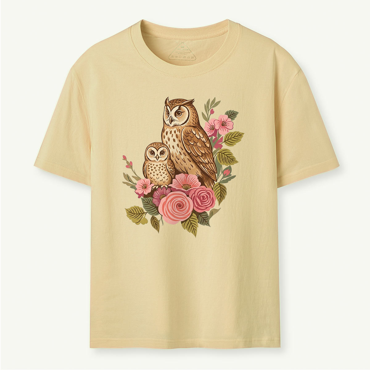Owls Mama Flower T-Shirt