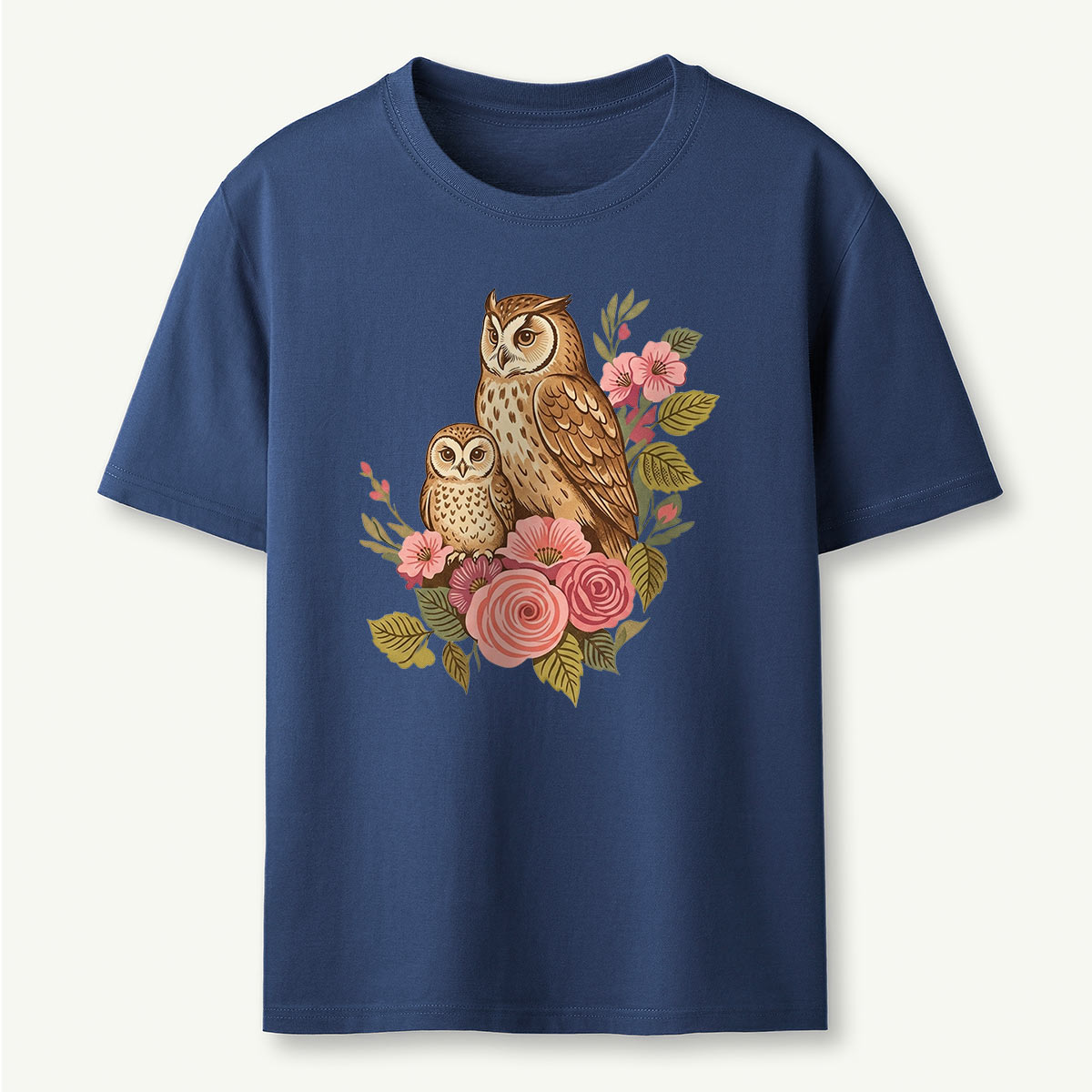 Owls Mama Flower T-Shirt
