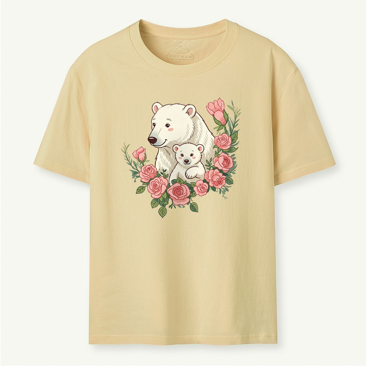 Polar Bears Mama Flower T-Shirt
