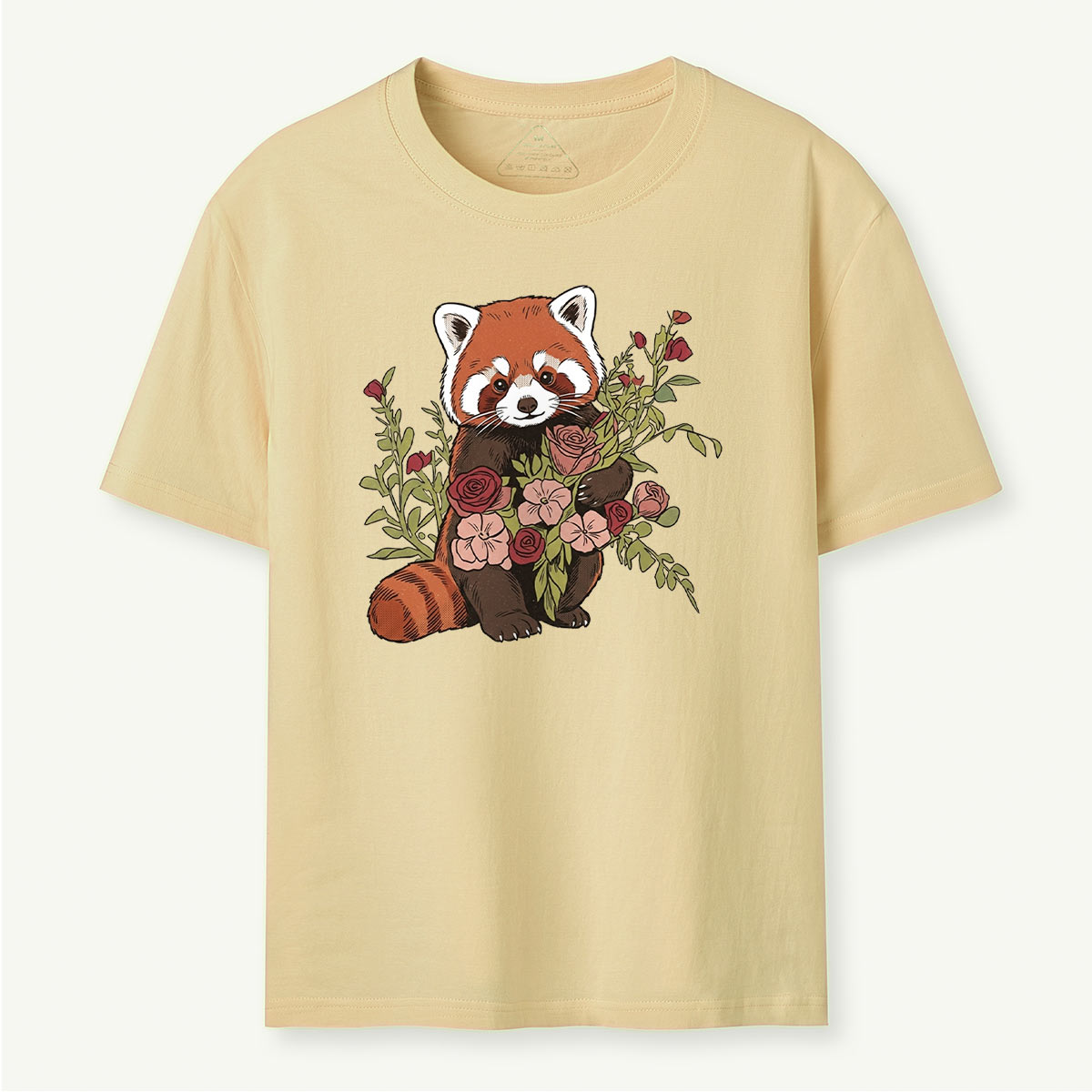 Red Panda With Flowers T-Shirt