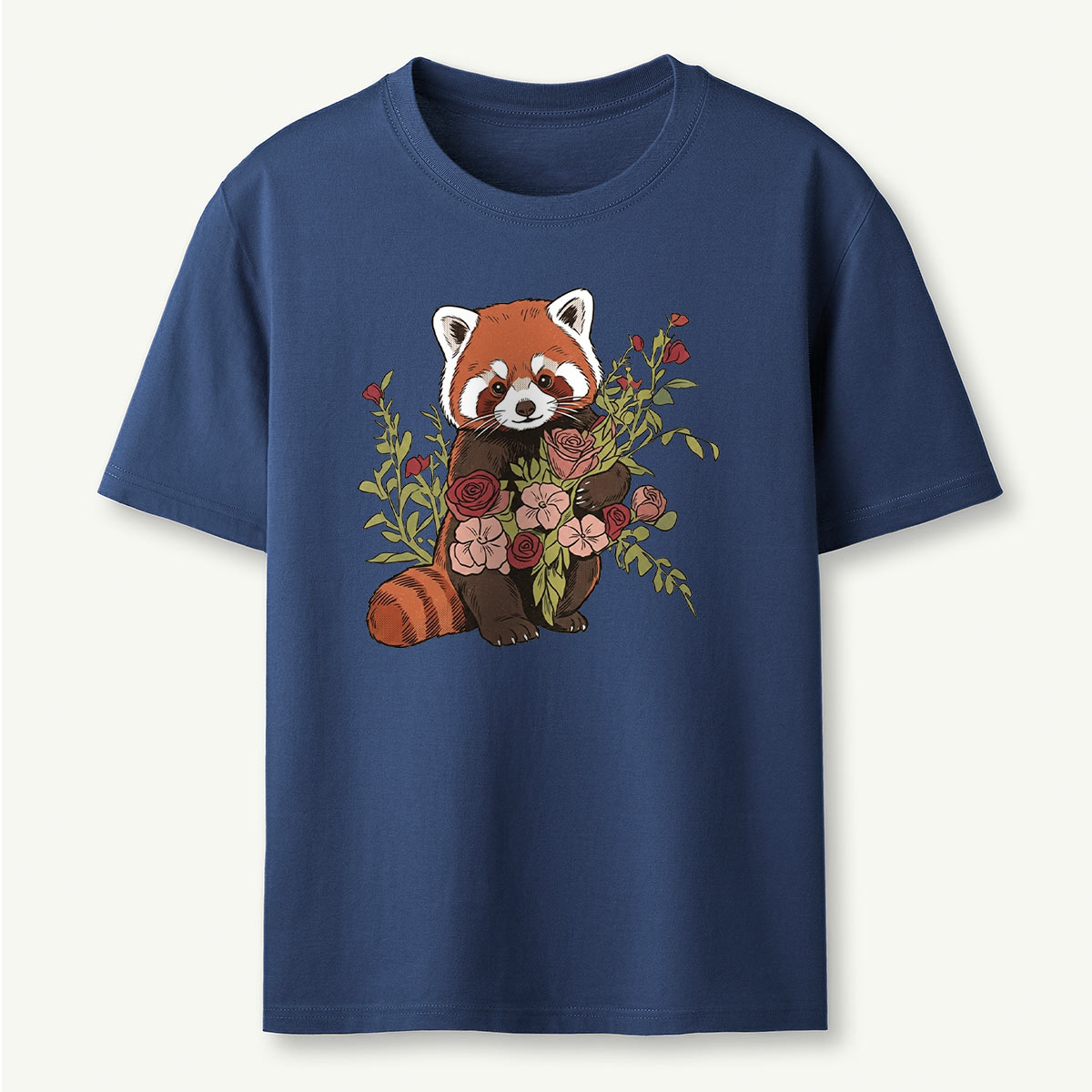 Red Panda With Flowers T-Shirt
