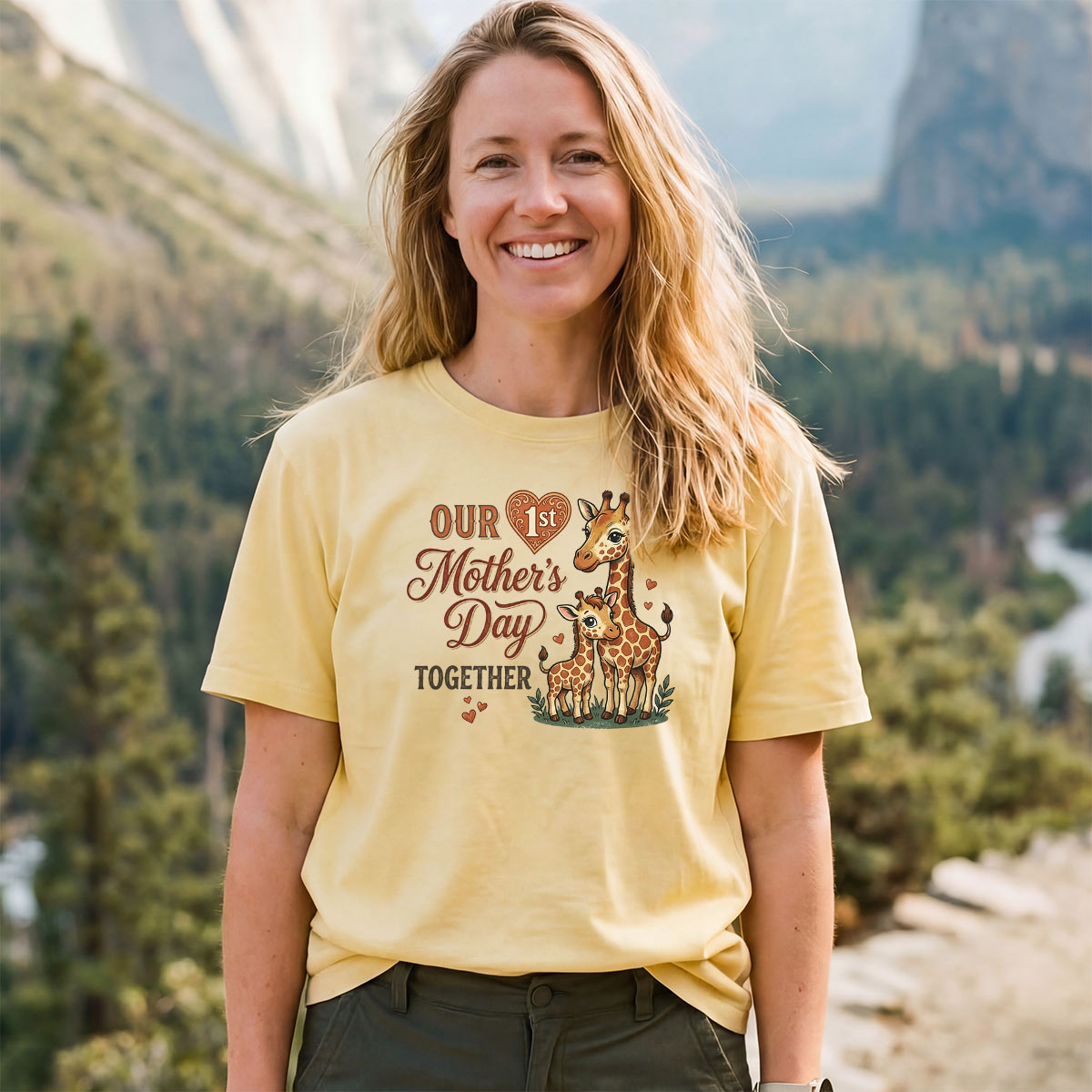 Giraffe Our First Mother's Day Together T-Shirt