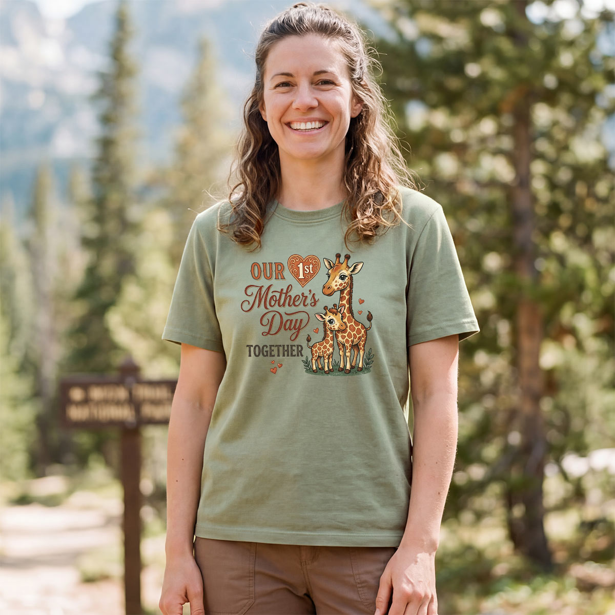 Giraffe Our First Mother's Day Together T-Shirt