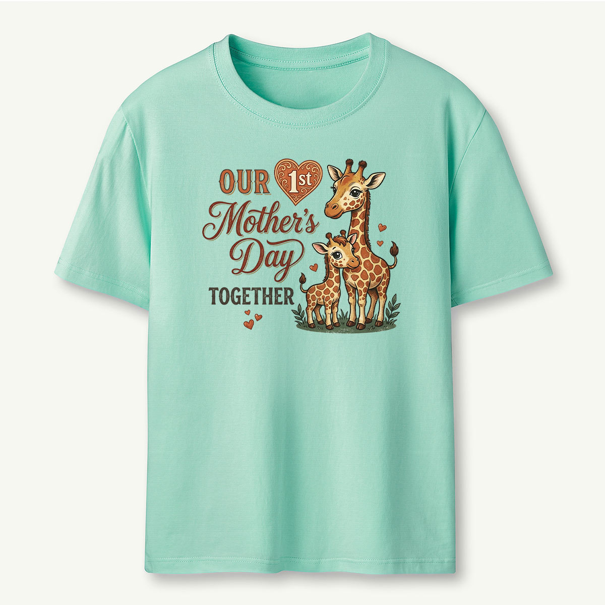 Giraffe Our First Mother's Day Together T-Shirt