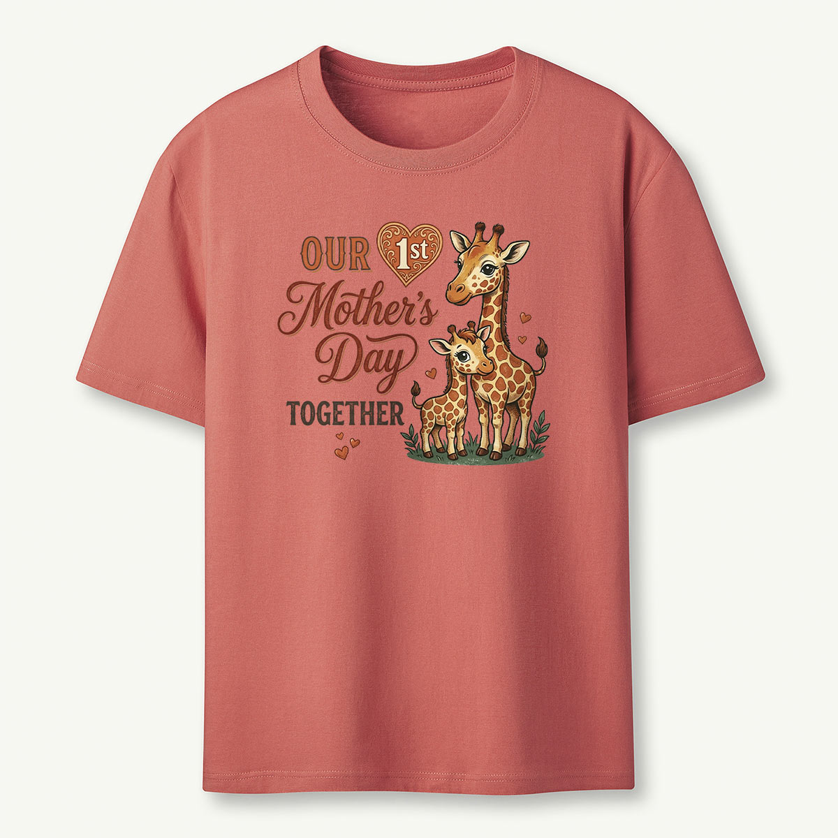 Giraffe Our First Mother's Day Together T-Shirt