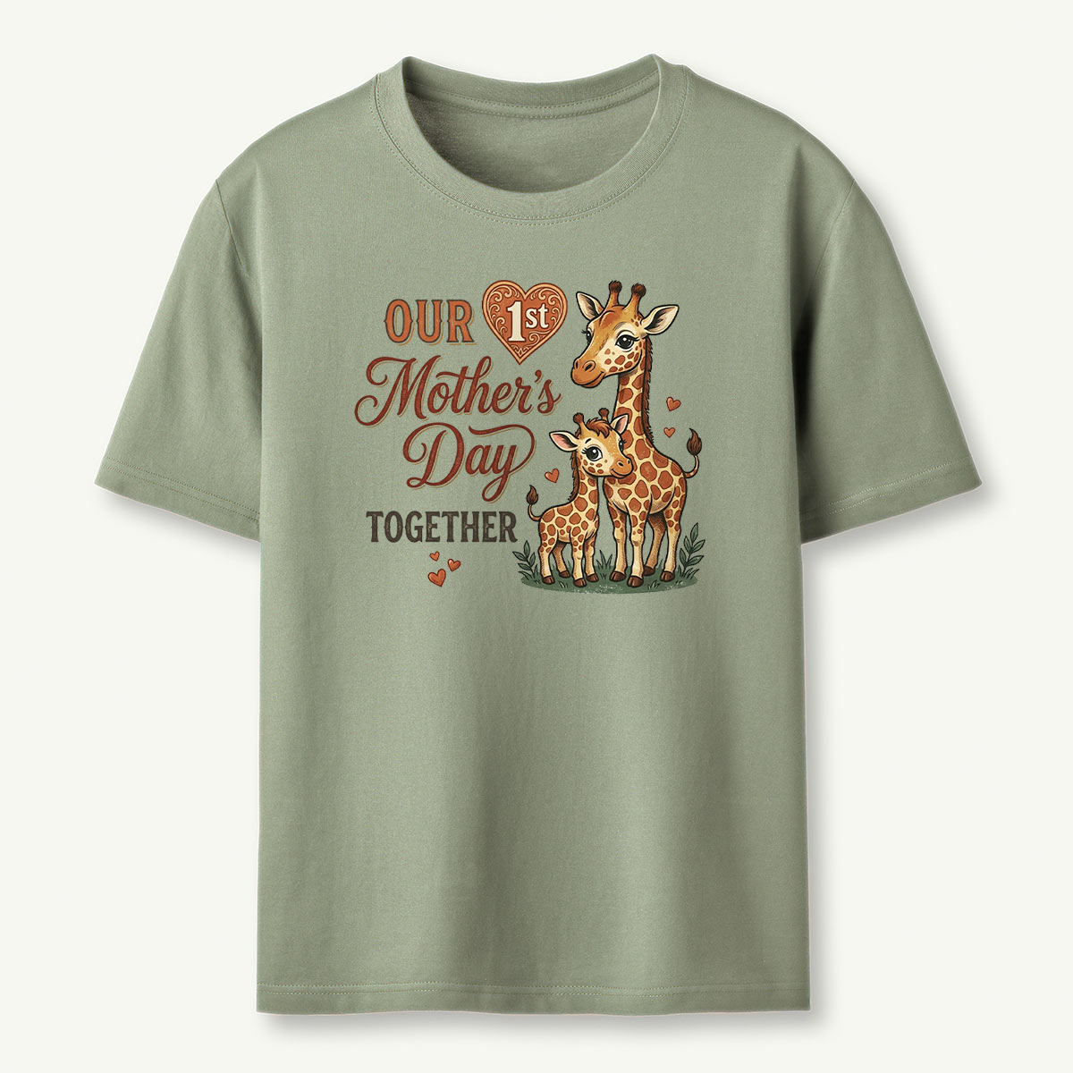 Giraffe Our First Mother's Day Together T-Shirt