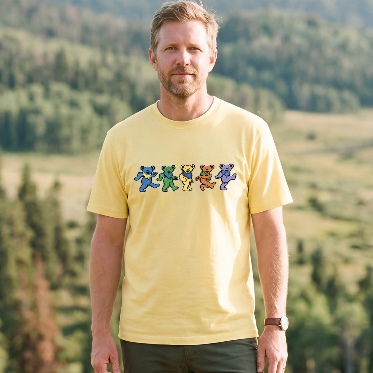 Retro Gratefully Deadicated Dancing Bears T-Shirt