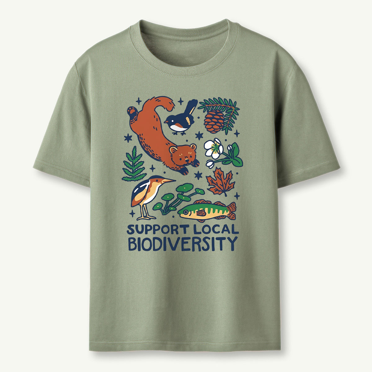 Support Local Biodiversity Nature Conservation T‑Shirt 