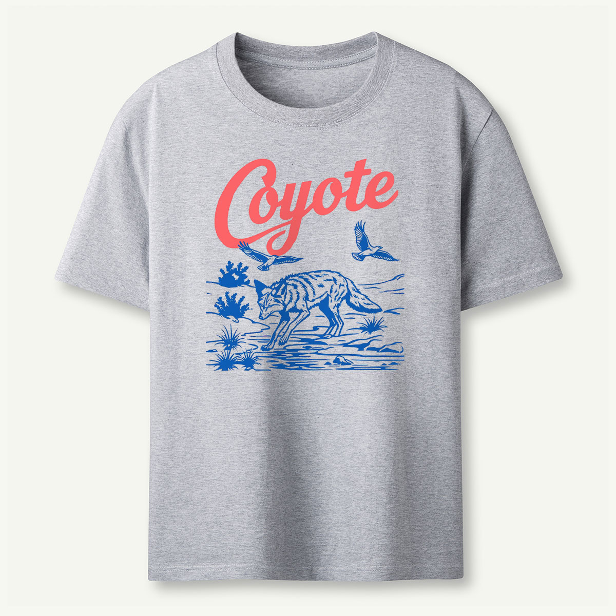 Retro Desert Wildlife Coyote T-Shirt