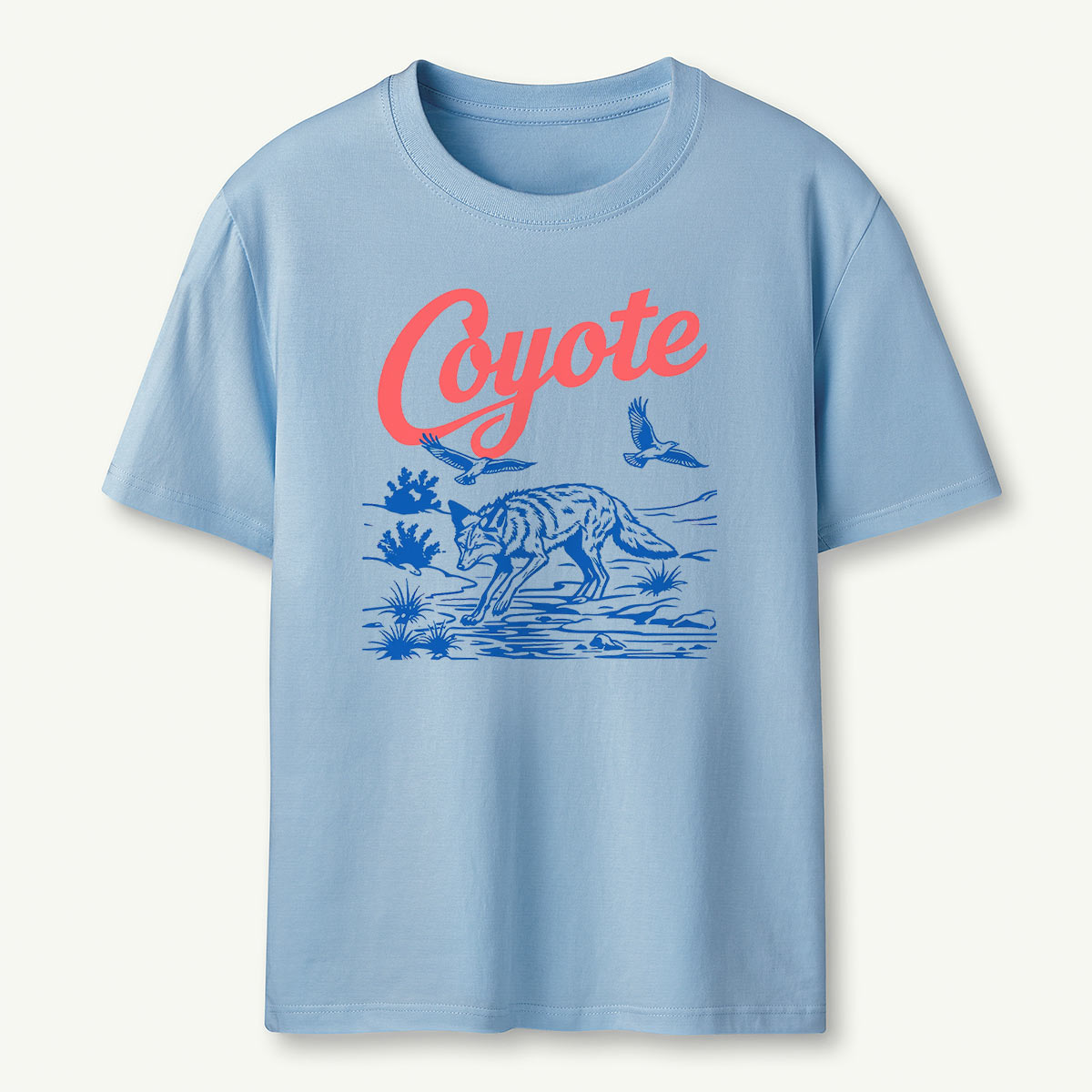 Retro Desert Wildlife Coyote T-Shirt