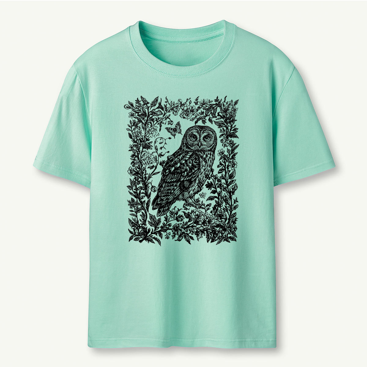 Cottagecore Forest Owl T‑Shirt 