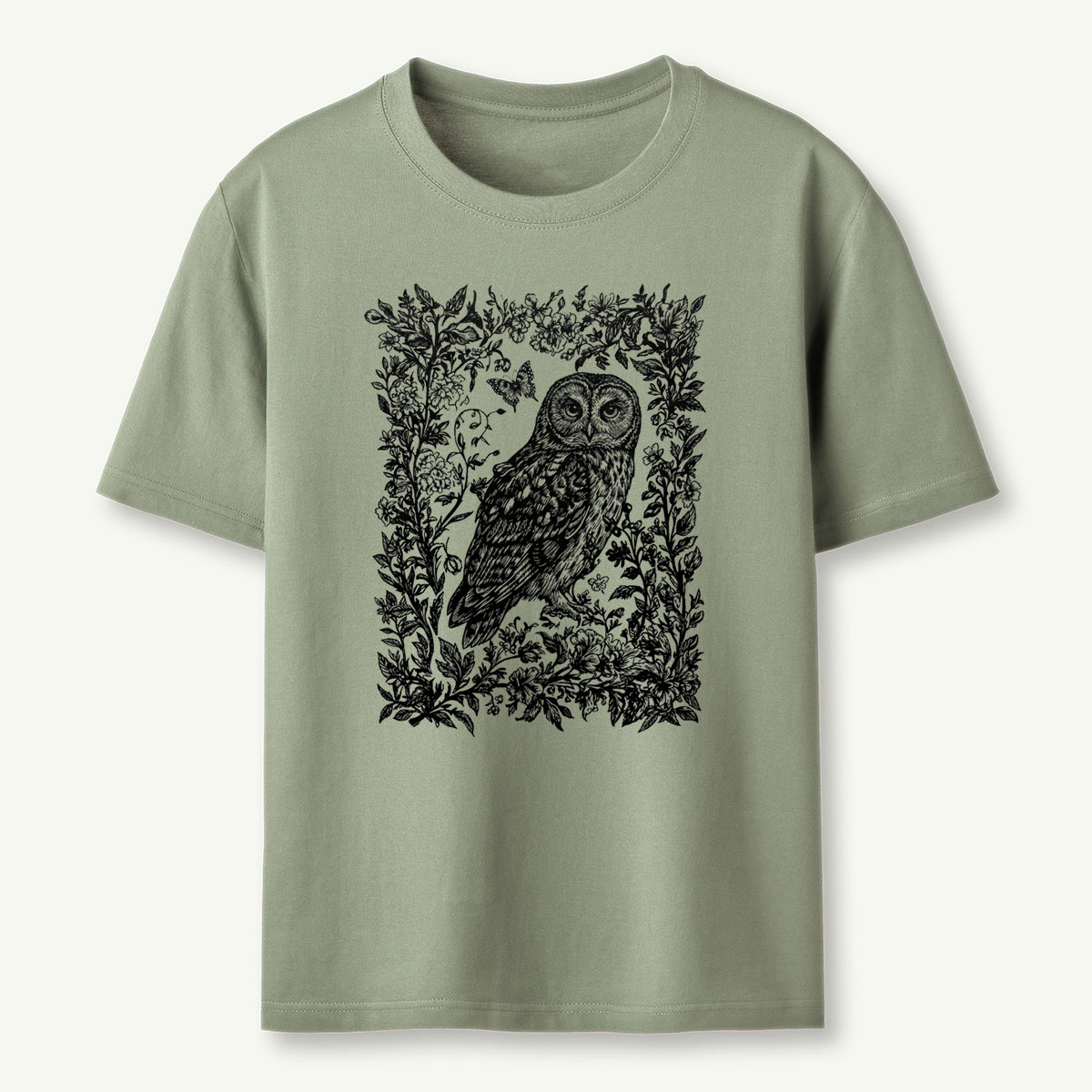 Cottagecore Forest Owl T‑Shirt 