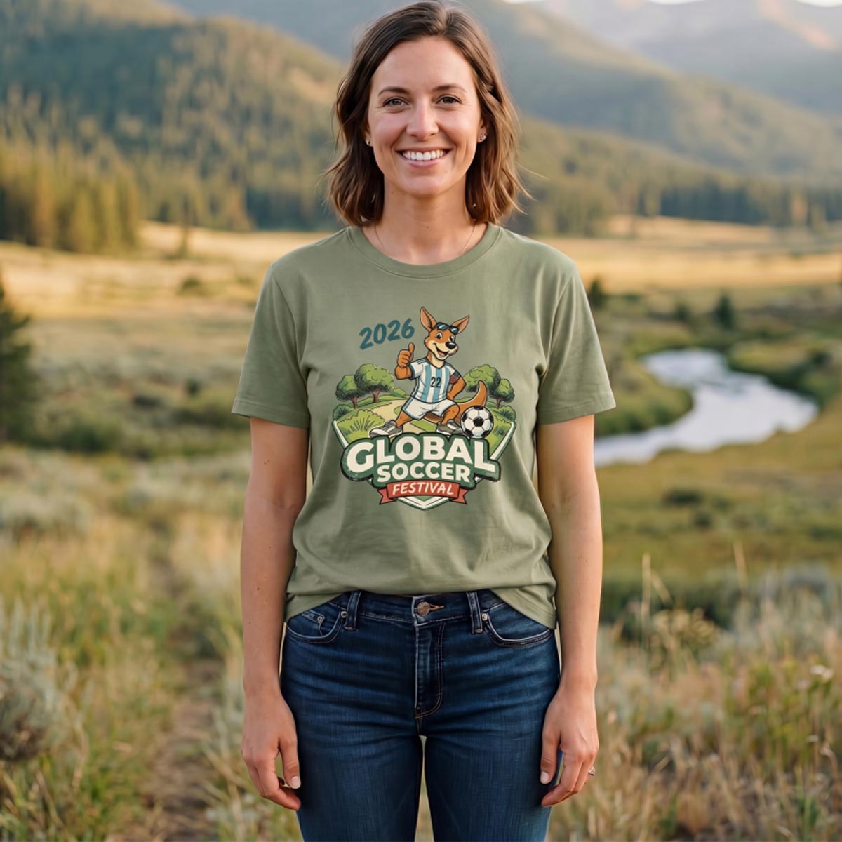 Kangaroo Football Celebration T‑Shirt