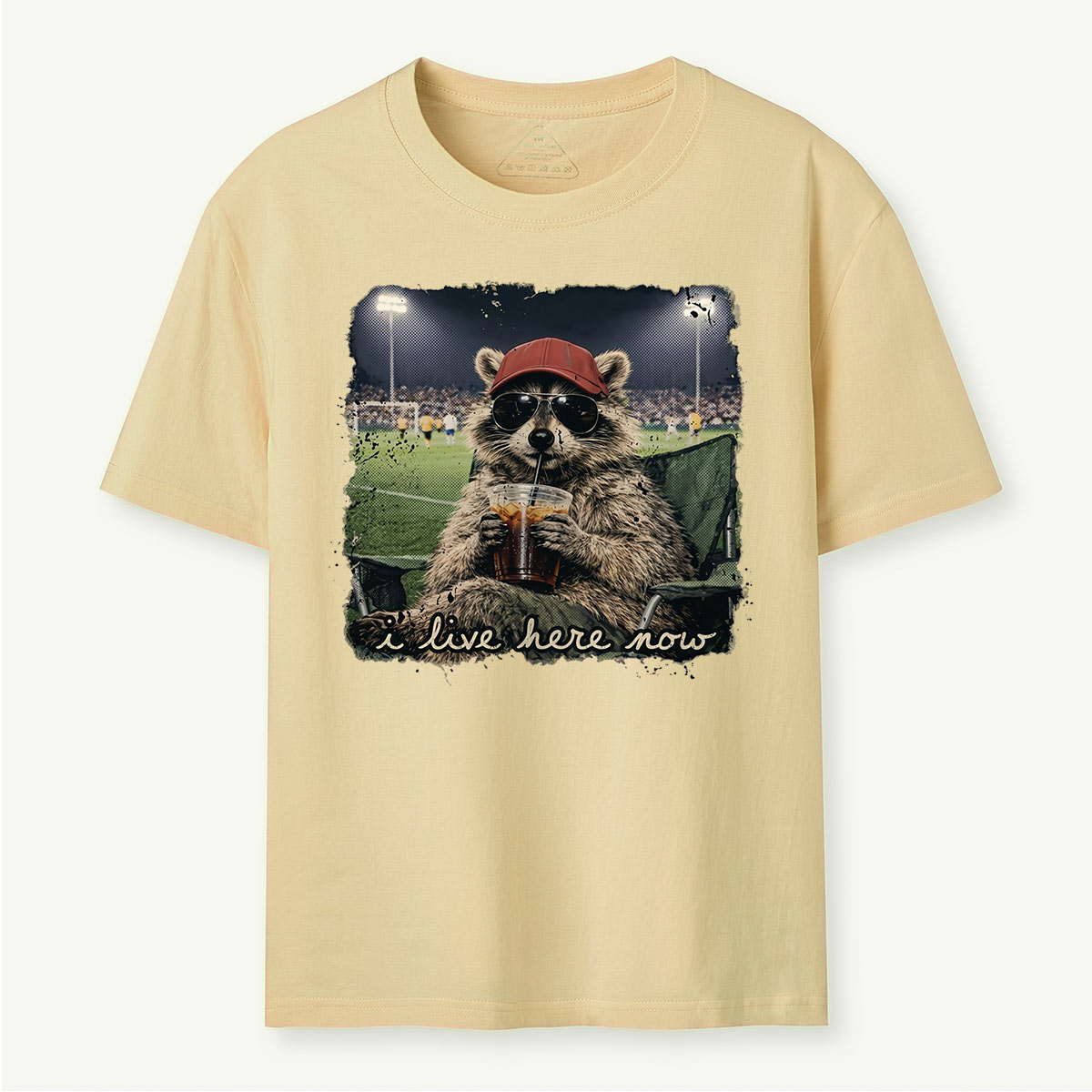 Racoon Funny Ballfield Soccer Game Day T‑Shirt