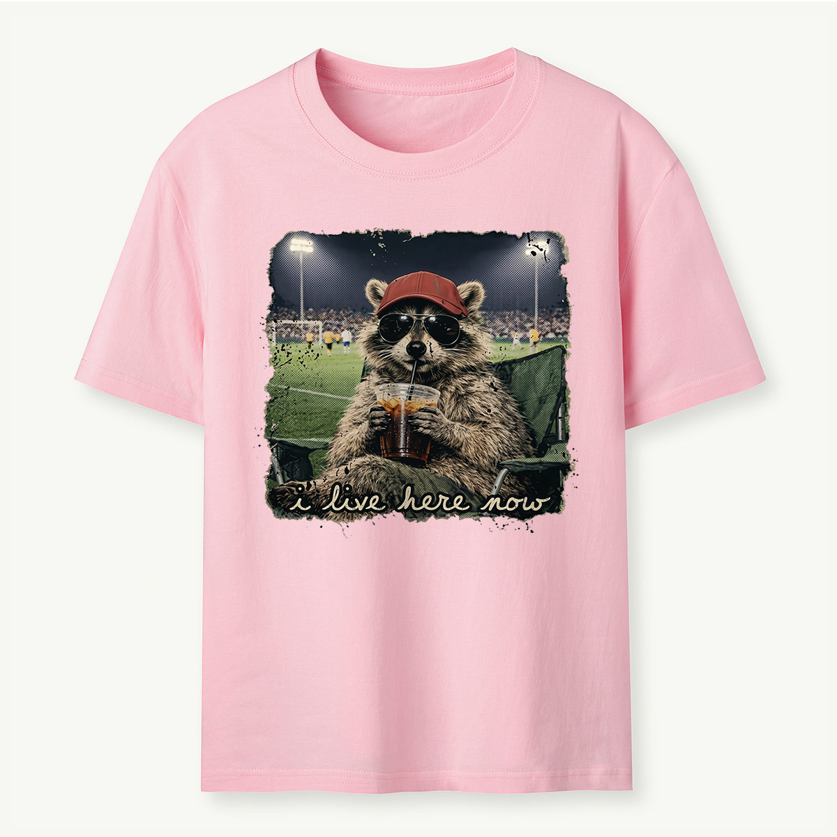 Racoon Funny Ballfield Soccer Game Day T‑Shirt