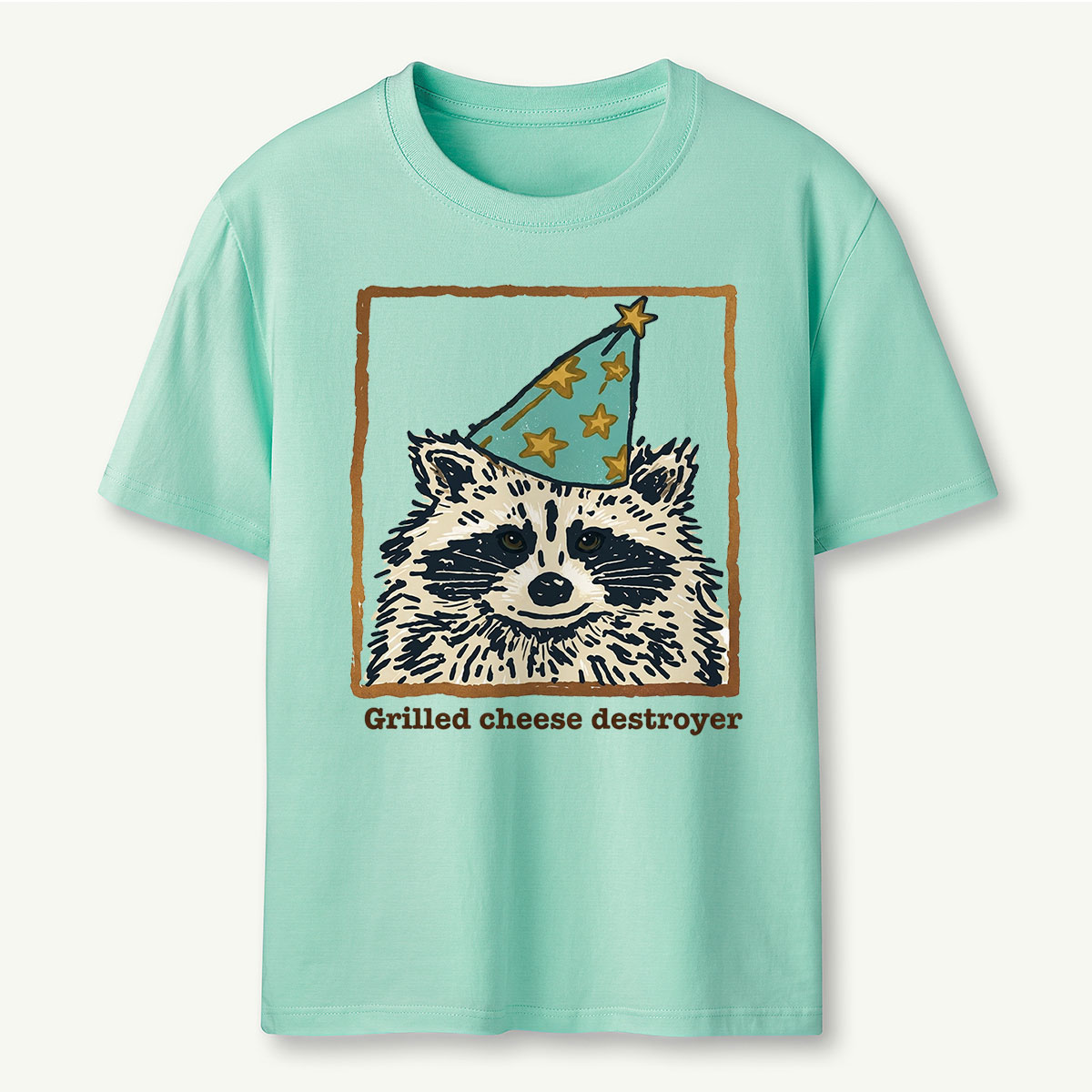 Funny Grilled Cheese Destroyer Raccoon T-Shirt