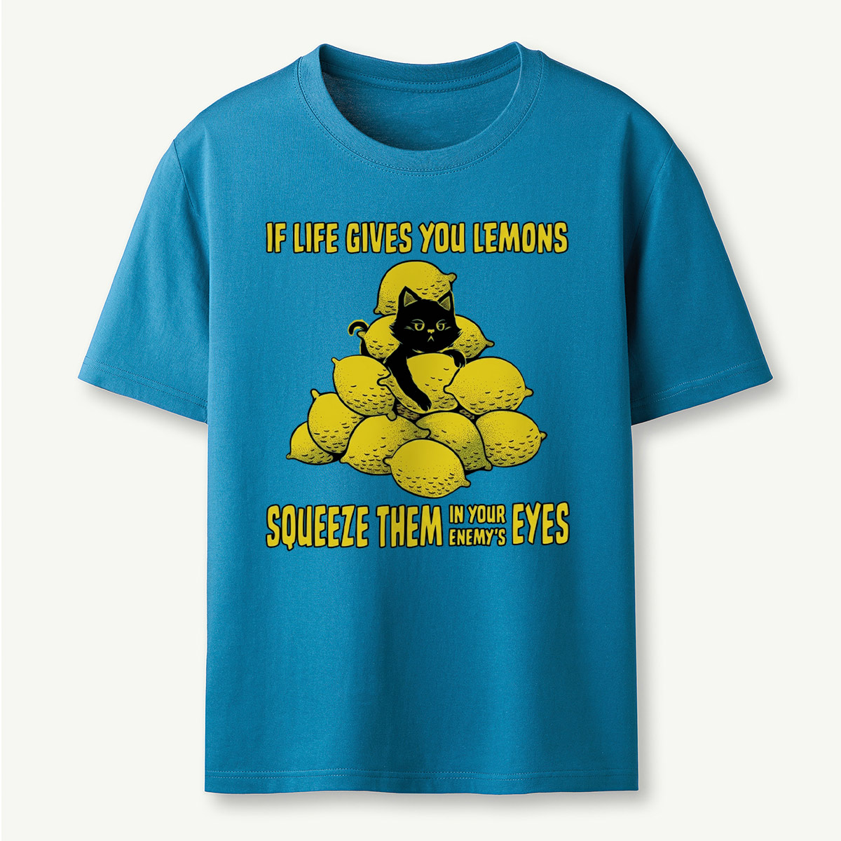Funny Cat and Lemon Sarcastic Humor T‑Shirt