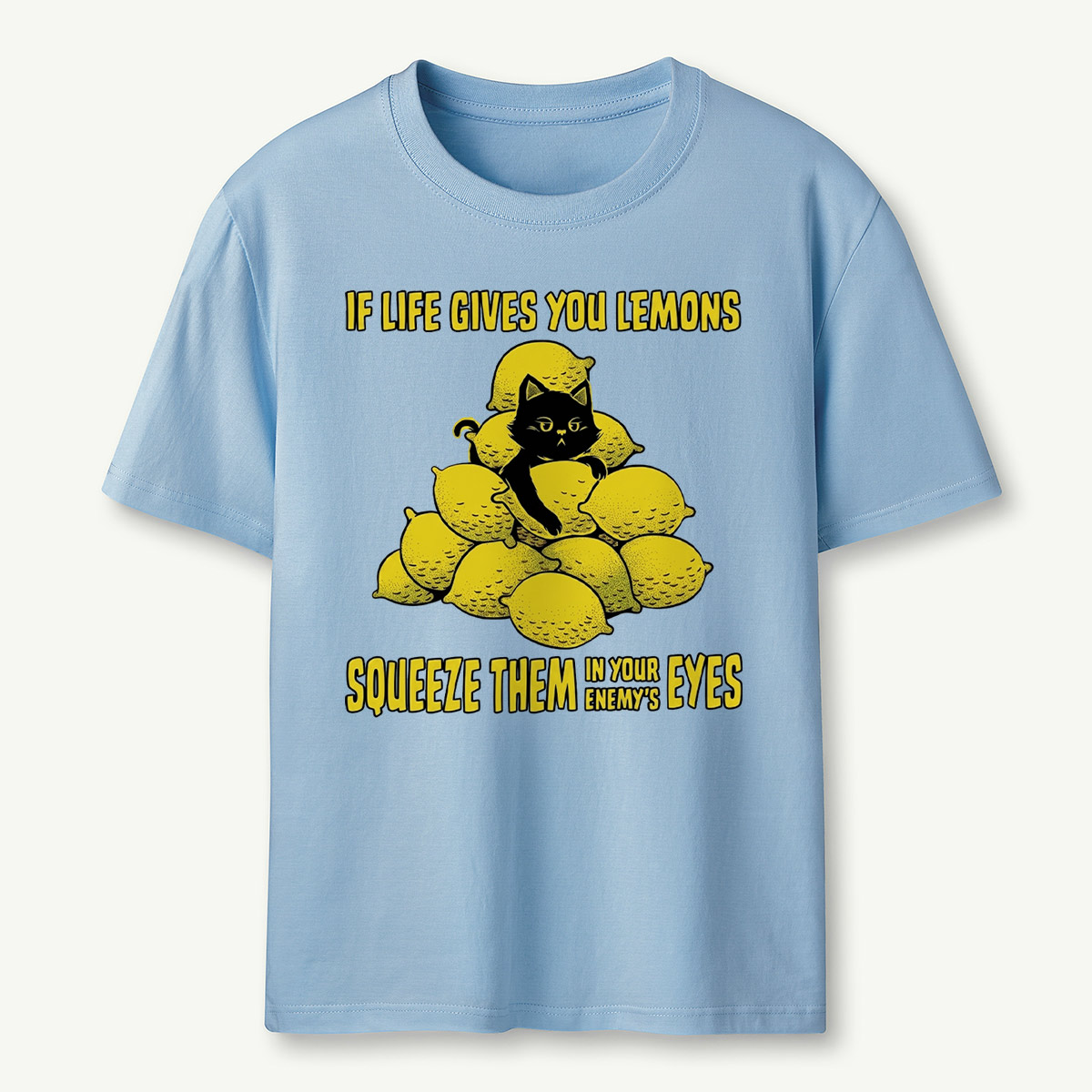 Funny Cat and Lemon Sarcastic Humor T‑Shirt