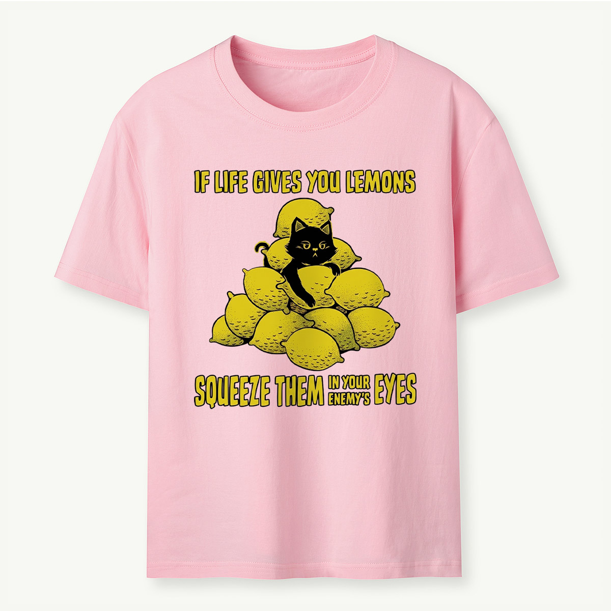 Funny Cat and Lemon Sarcastic Humor T‑Shirt