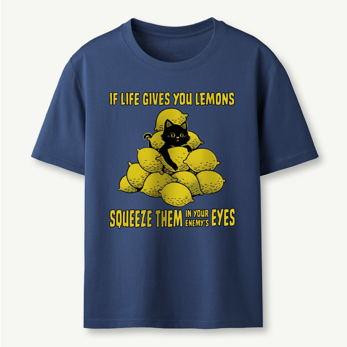 Funny Cat and Lemon Sarcastic Humor T‑Shirt