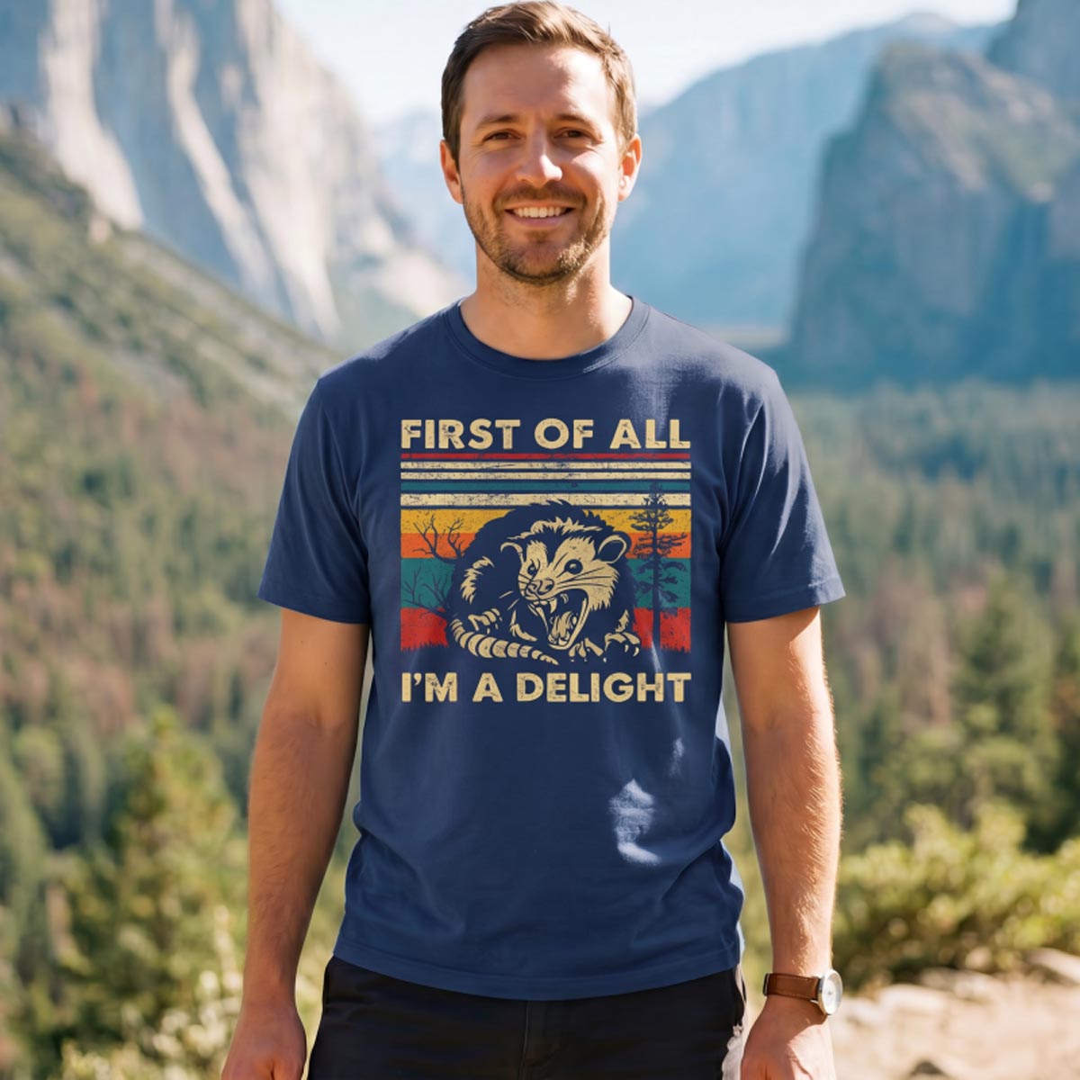 First Of All I'm A Delight Opossum T‑Shirt