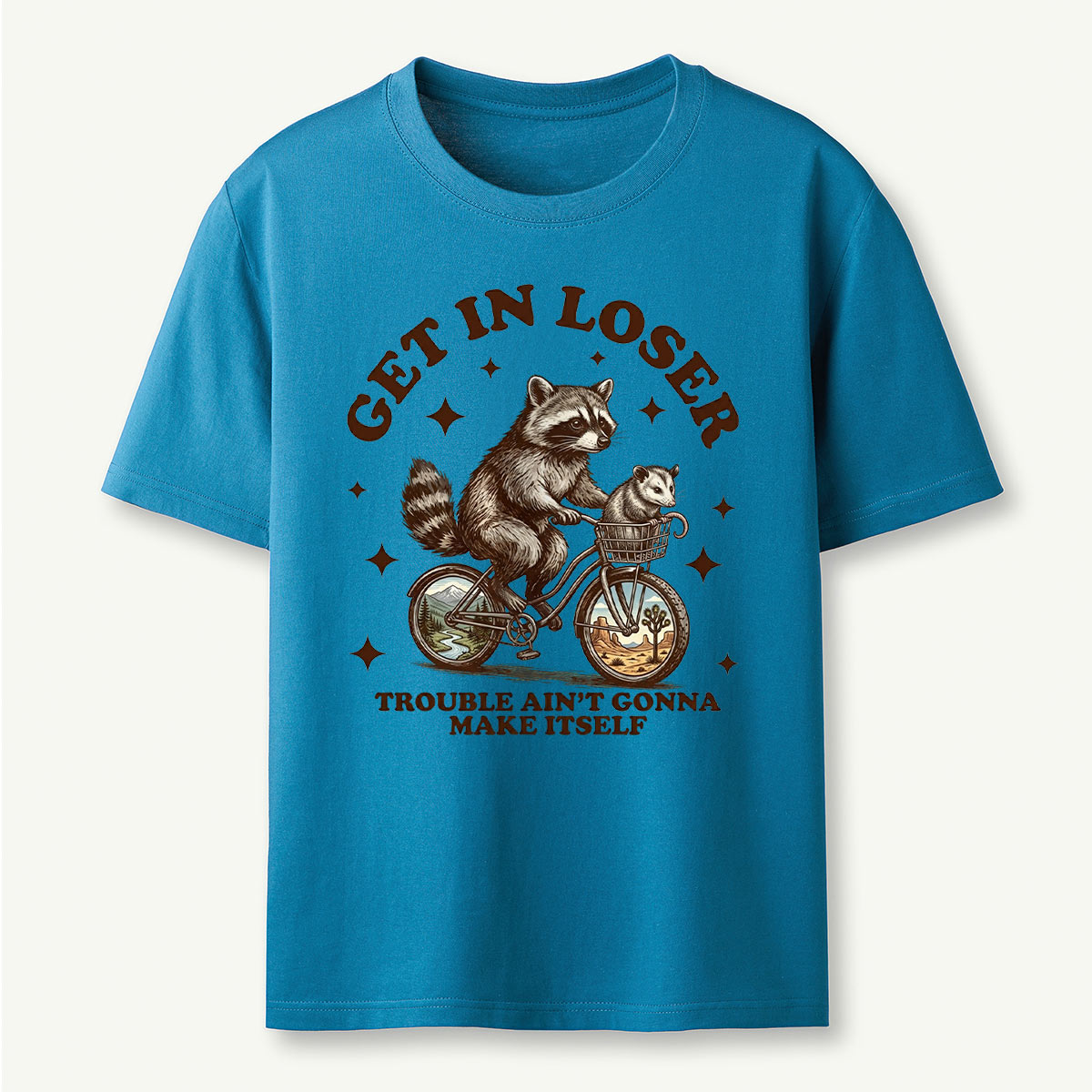 Get in Loser Raccoon Adventure T‑Shirt