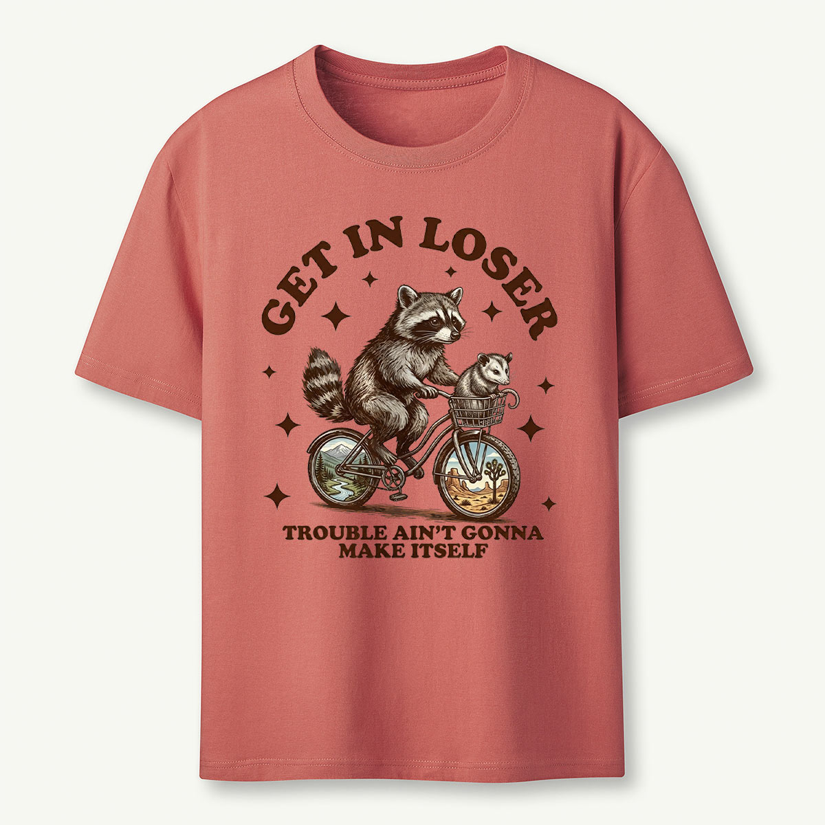 Get in Loser Raccoon Adventure T‑Shirt